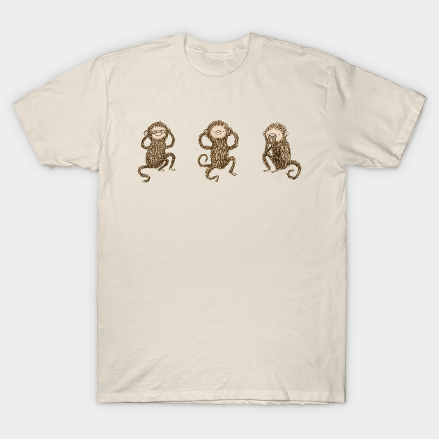 3 wise monkeys t shirt